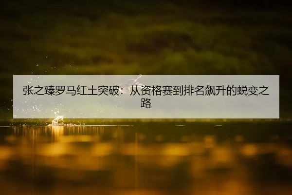 张之臻罗马红土突破：从资格赛到排名飙升的蜕变之路